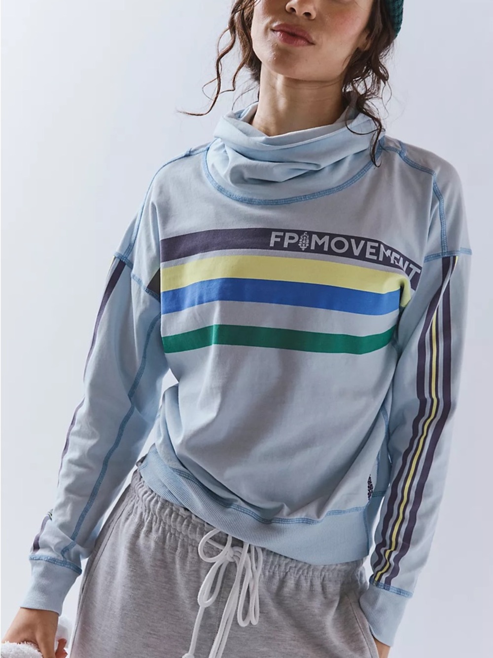 NWOT Free People FP Movement Long Shot Mock Neck Size Large